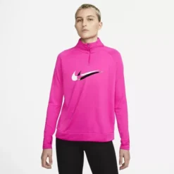 Chamarra De Running Cierre 1/4 Mujer Nike Dri-fit Swoosh Run